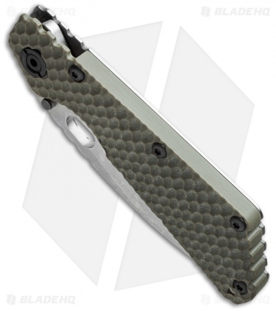 Strider Knives SMF Knife Green G-10 GG Gunner Grip (3.9" Stonewash)