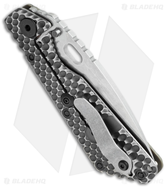 Strider Knives SMF Knife Green G-10 GG Gunner Grip (3.9" Stonewash)