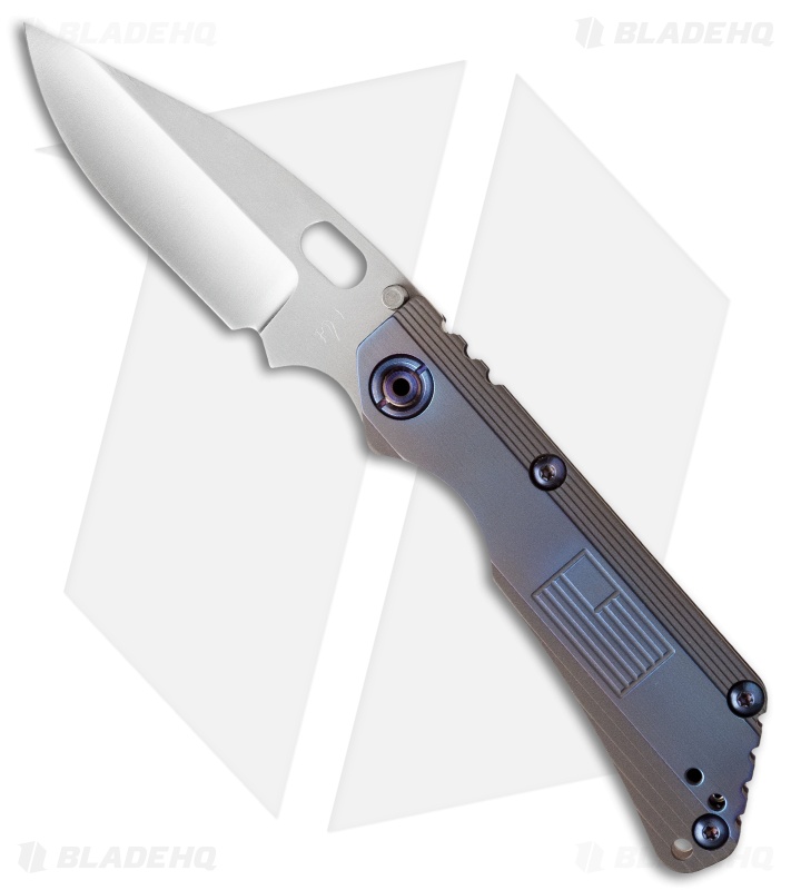 Duane Dwyer Custom SnG Bowie Knife Stepped Titanium (3.5" Gray PD-1)