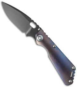 Mick Strider Custom MSC Pro Series SnG CC Knife Orange Peel Ti (3.5" Black)