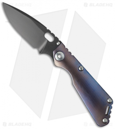 Mick Strider Custom MSC Pro Series SnG CC Knife Orange Peel Ti (3.5" Black)