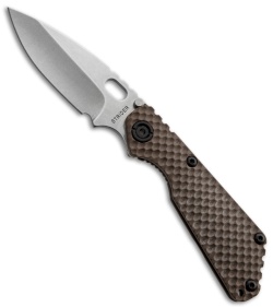 Strider 3/4 SnG Brown GG Gunner Grip Folding Knife (3.5" Stonewash Plain)