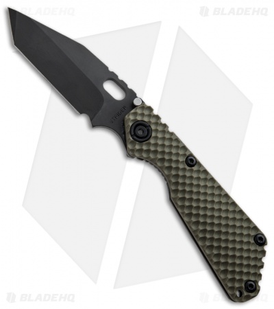 Strider Knives SnG Tanto 3/4 OD Green GG Gunner Grip Knife (3.5" Black)