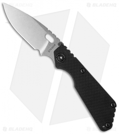Strider SnG Frame Lock Knife Black G-10/Heat Stripe Ti (3.5" Stonewash)