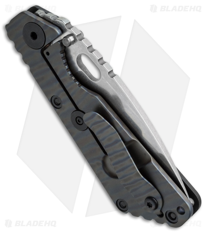 Strider SnG Frame Lock Knife Black G-10/Heat Stripe Ti (3.5" Stonewash)