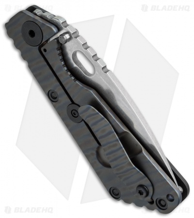 Strider SnG Frame Lock Knife Black G-10/Heat Stripe Ti (3.5" Stonewash)