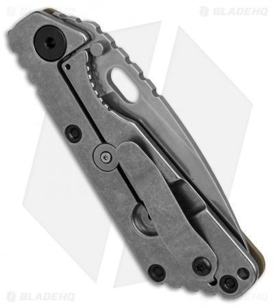 Strider Knives SnG Spear Point Knife OD Green G-10 (CTS-40CP / Stonewash)