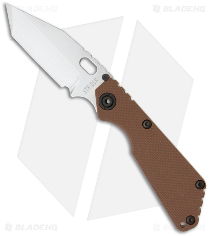 Strider SnG Tanto Frame Lock Knife Coyote Brown G-10 (3.5" Stonewash)
