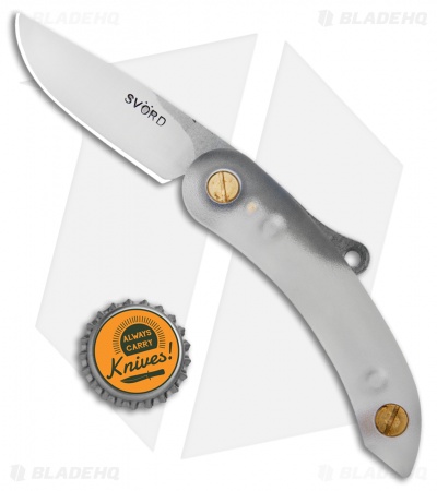 Svord Mini Peasant Knife Friction Folder Crystal Clear (2.5" Satin)