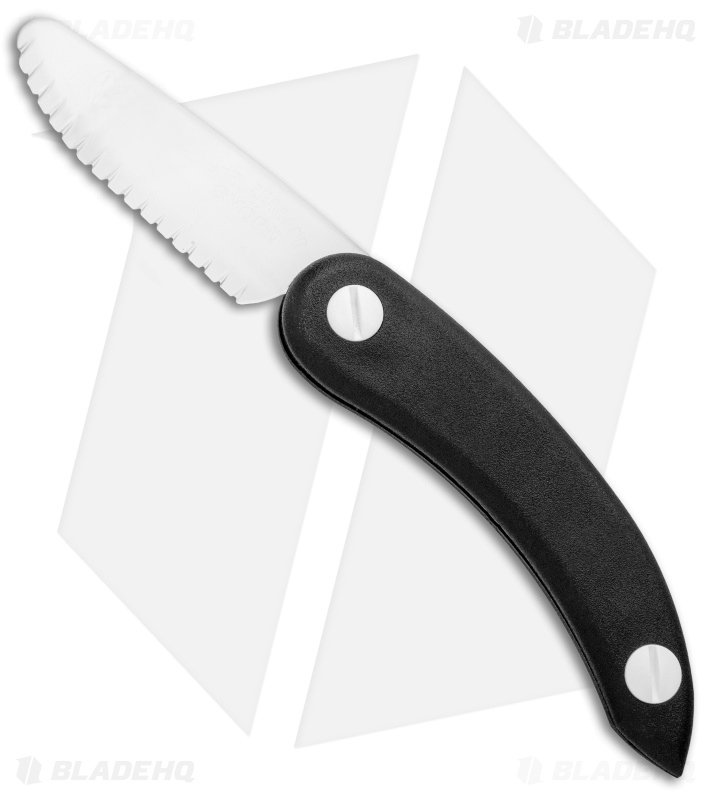 Svord Zero Metal Peasant Knife Friction Folder Black (3.125" Polymer)