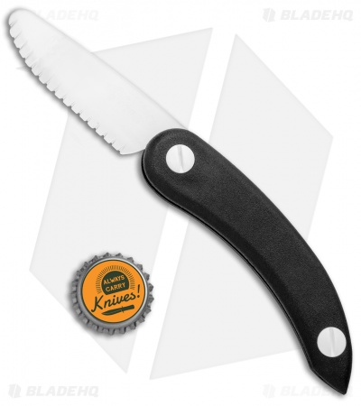 Svord Zero Metal Peasant Knife Friction Folder Black (3.125" Polymer)