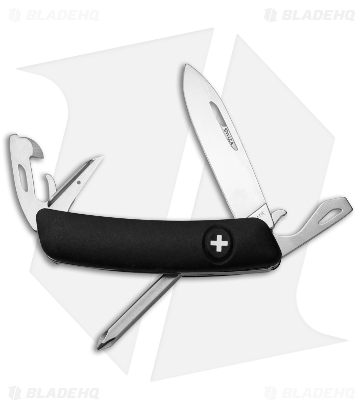 Swiza D04 Swiss Pocket Knife Black (3" Satin) 