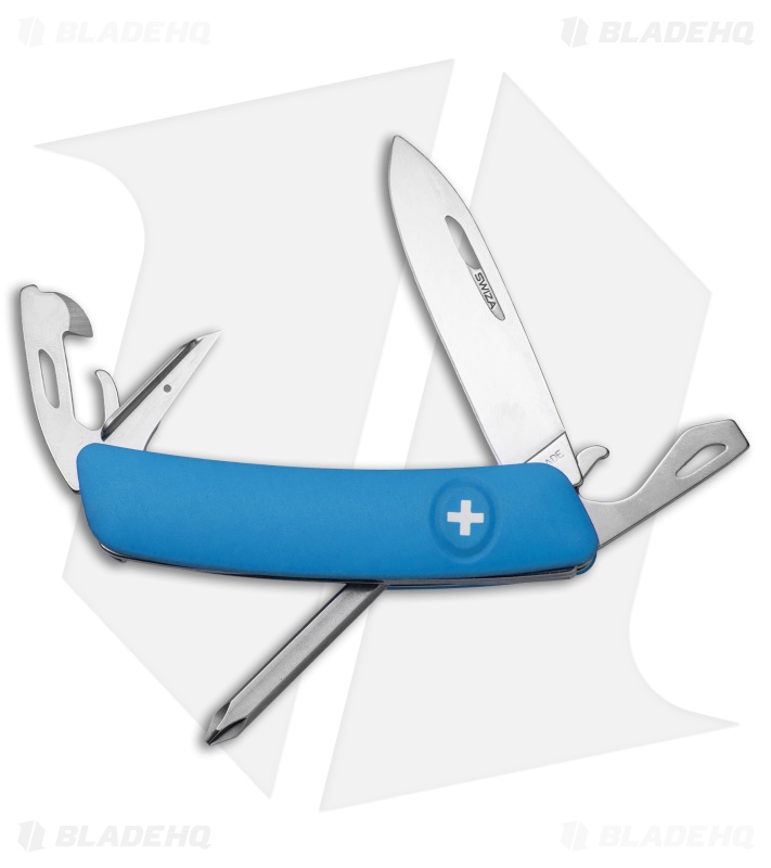 Swiza D04 Swiss Pocket Knife Blue (3" Satin) 