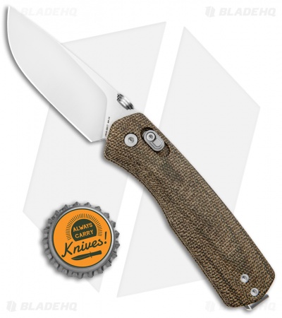 The James Brand The Carter Ambi-Slider Knife OD Green Micarta (2.8" Satin) 
