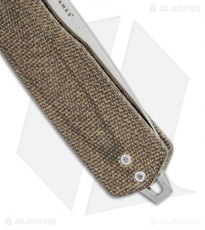 The James Brand The Carter Ambi-Slider Knife OD Green Micarta (2.8" Satin) 