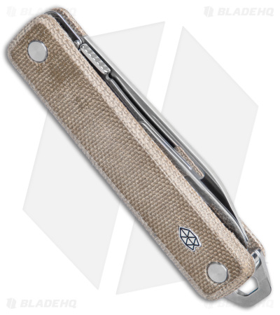 The James Brand The Ellis Lockback Knife & Scissors Green Micarta (2.75" Satin)