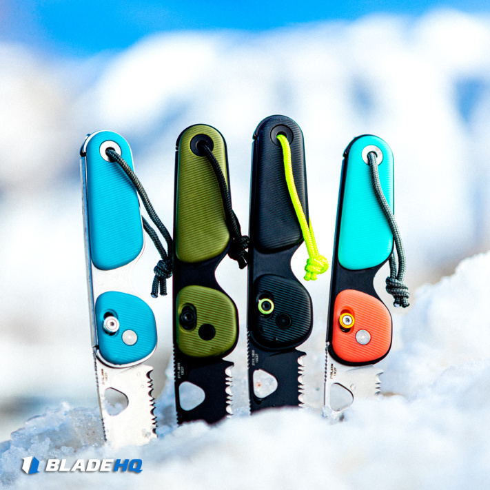 James Brand Redstone Knife Green, Red Polymer Satin Serr