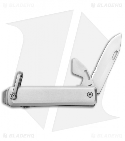 The James Brand The Ellis Lockback Knife & Tool Silver (2.5" Polish Serr)
