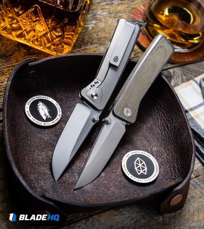James Brand The Barnes Limited Frame Lock Knife Ti/Green Micarta (3.5" Two-Tone)