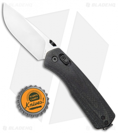 The James Brand The Carter Ambi-Slider Lock Knife Black Micarta (2.8" Satin) 