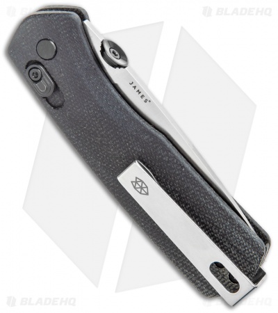 The James Brand The Carter Ambi-Slider Lock Knife Black Micarta (2.8" Satin) 