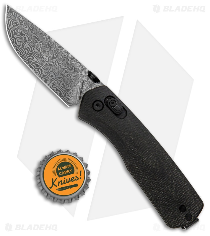 The James Brand The Carter Ambi-Slider Lock Knife Black Micarta (2.8" Damascus) 