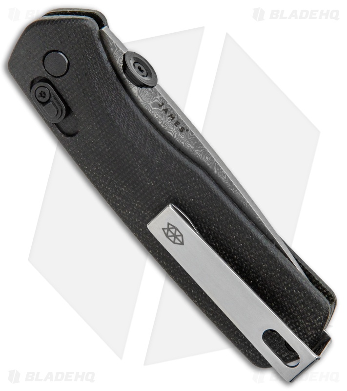 The James Brand The Carter Ambi-Slider Lock Knife Black Micarta (2.8" Damascus) 