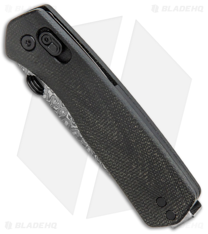 The James Brand The Carter Ambi-Slider Lock Knife Black Micarta (2.8" Damascus) 