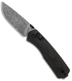 The James Brand The Carter Ambi-Slider Lock Knife Black Micarta (2.8" Damascus) 