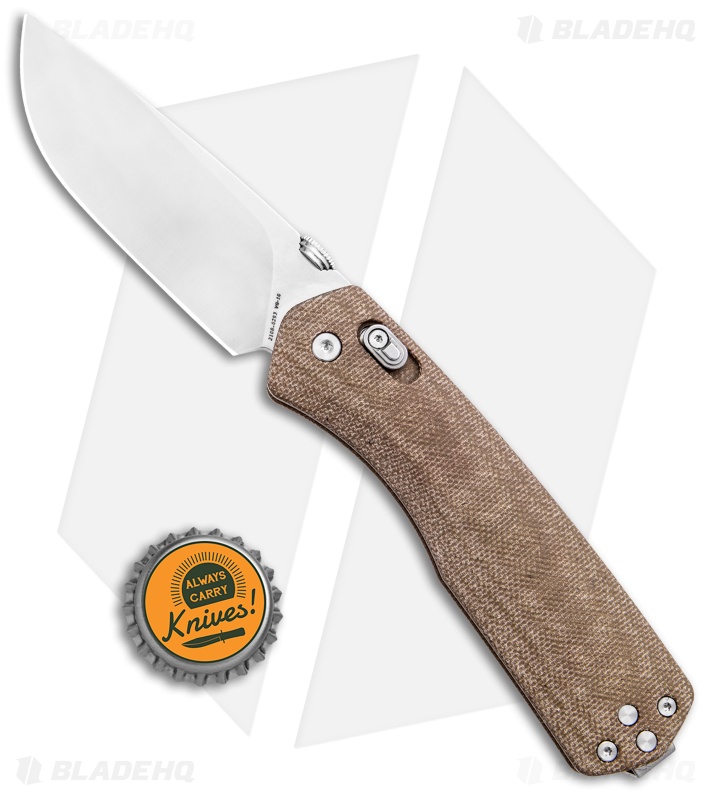 The James Brand The Carter XL Ambi-Slider Knife OD Green Micarta (3.25" Satin) 