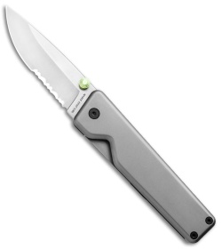 The James Brand The Chapter Frame Lock Knife Gray Titanium (2.63" Satin Serr)