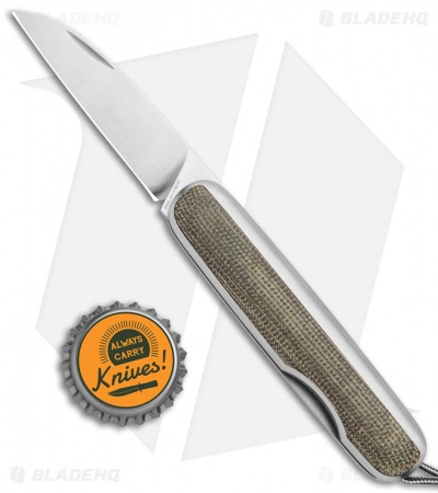 The James Brand The Pike Slip Joint Knife OD Green Micarta (2.25" Satin)