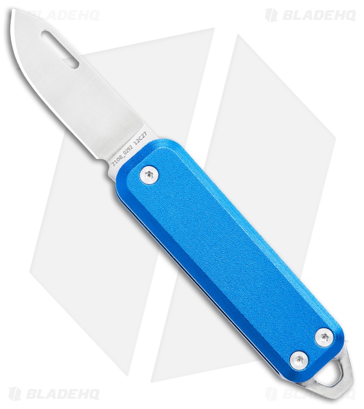 The James Brand The Elko Slip Joint Keychain Knife Cerulean Blue (1.6" Satin)