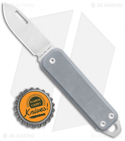 The James Brand The Elko Slip Joint Keychain Knife Primer Gray G-10 (1.6" Satin)