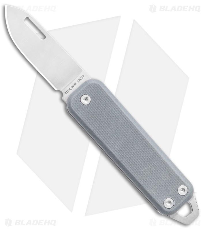 The James Brand The Elko Slip Joint Keychain Knife Primer Gray G-10 (1.6" Satin)