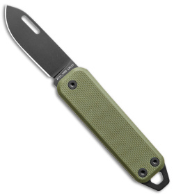 The James Brand The Elko Slip Joint Keychain Knife OD Green G-10 (1.6" Black)