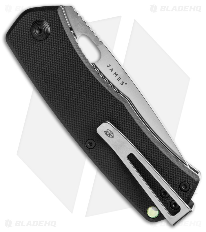 The James Brand The Folsom Liner Lock Knife Black G-10 Deep Carry (2.75" Satin)