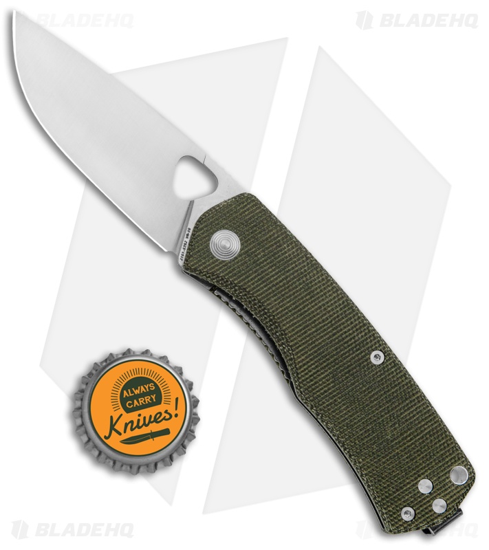 James The Folsom | Liner Lock Knife | OD Green Micarta + VG-10