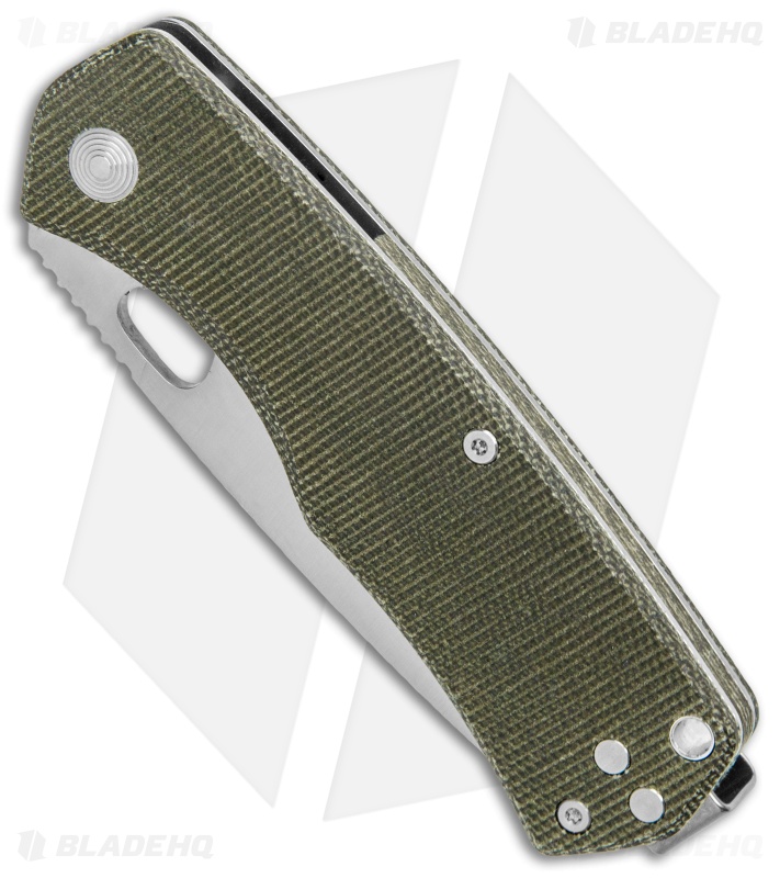 The James Brand The Folsom Liner Lock Knife OD Green Micarta (2.75" Satin VG-10)