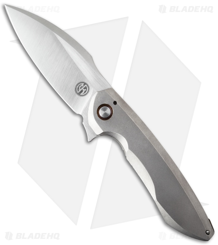 TuffKnives Custom Switch Flipper Knife Titanium (3.5" Satin)