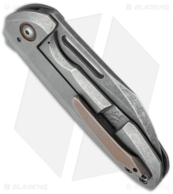 TuffKnives Custom Switch Flipper Knife Titanium (3.5" Acid SW)