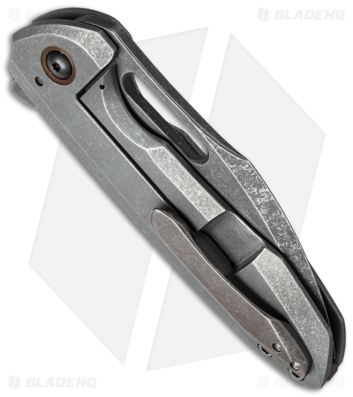 TuffKnives Custom Switch Flipper Knife Titanium (3.4" Stonewash)