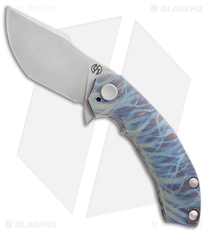 TuffKnives Custom Tanic Flipper Knife Titanium - Anoverse
