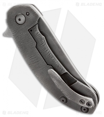 TuffKnives Custom Tanic Flipper Knife Titanium - Persian Dark