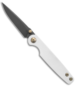 Toor Knives Suitor Frosty Frame Lock Knife White Titanium (3.25" Black)