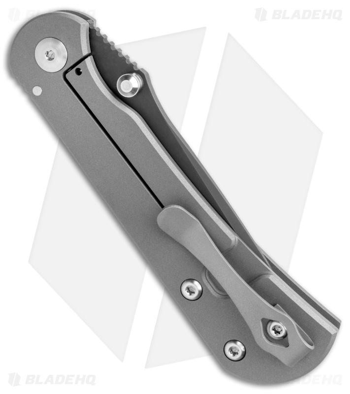 Toor Knives Merchant 2.0 Tanto Frame Lock Knife Stone Titanium (3.4" Black) 