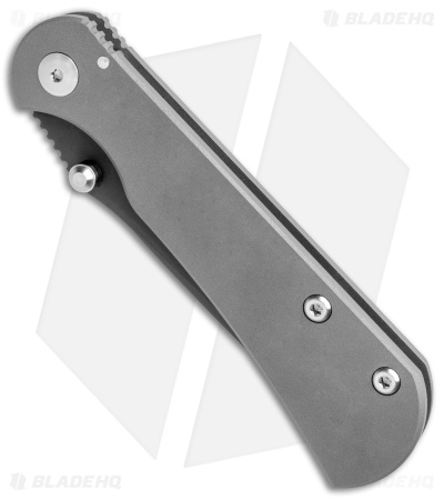 Toor Knives Merchant 2.0 Tanto Frame Lock Knife Stone Titanium (3.4" Black) 