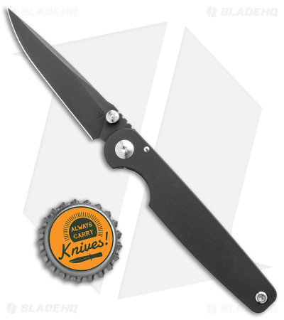 Toor Knives Suitor Frame Lock Knife Shadow Black Titanium (3" Black)