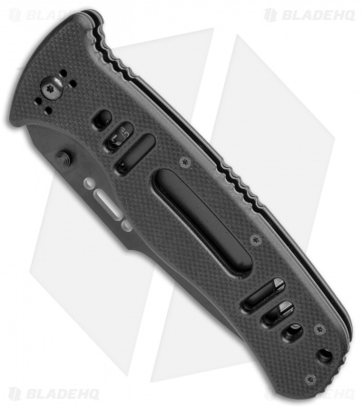 TOPS Knives/Fox Knives Magnum Liner Lock Knife Black G-10 (4.4" Black Tanto)