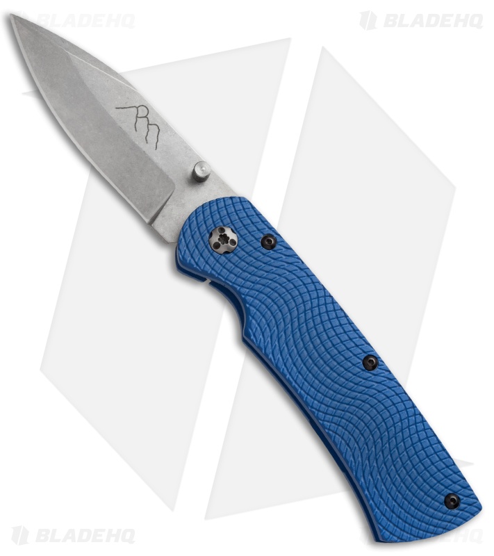 Three Sisters Forge Beast Spear Point Knife Blue Titanium (3" Stonewash) TSF
